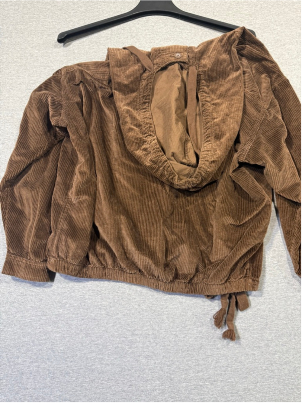 Women's American Eagle Brown Corduroy Hoodie L - Picture 5 of 6